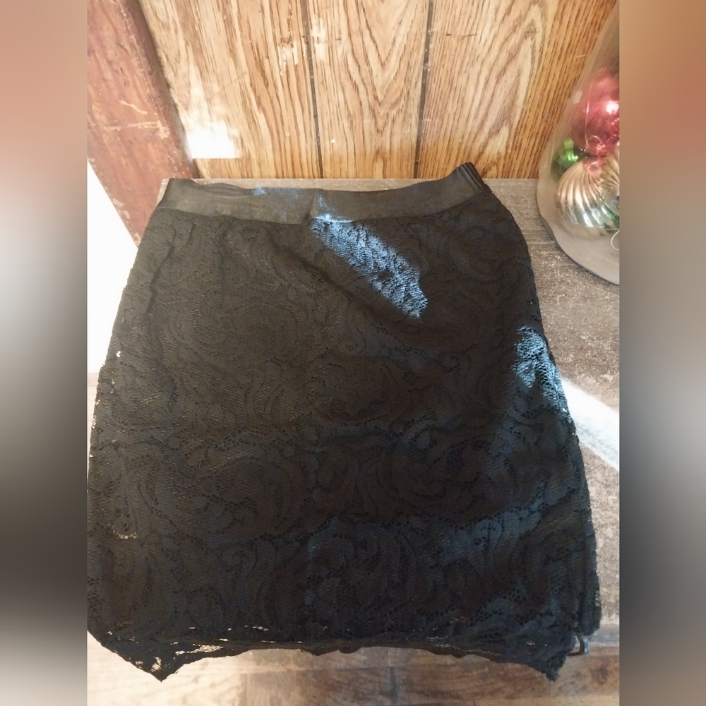 Black mini skirt